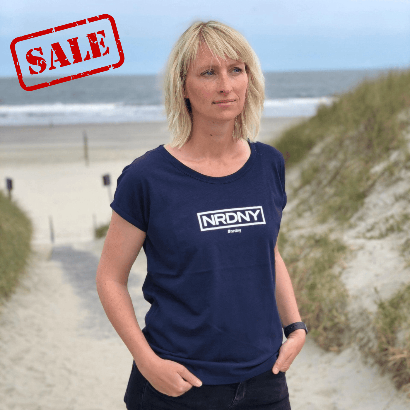 Norderney Shirt Women Rolled Up Navy - NRDNY